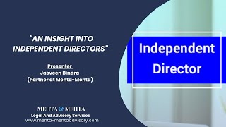 An insight into Independent Directors #legal #webinar