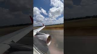 Jetstar A320 high power takeoff and bumpy climb out of Proserpine  airport