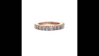 Classic 1 Carat Diamond Semi-Eternity Ring in Rose Gold