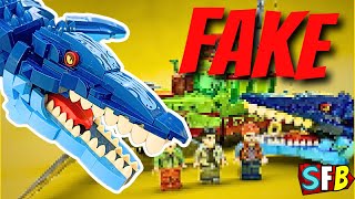 FAKE Lego MOSASAUR ATTACK | (OUCH!!)