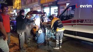 Ambulans gelene kadar yaralı kadının başından ayrılmadı