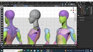 Sculpting Anatomy timelapse using a blender||Polycorn Studio