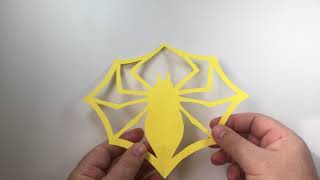 DIY Как вырезать Паука с Паутиной из Бумаги | SPIDER out of paper