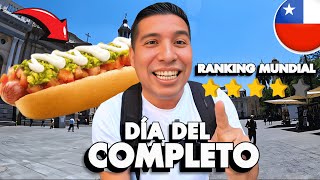 ☑️Buscando el mejor COMPLETO en CHILE Turista PRUEBA por primera vez  COMPLETO italiano en chile 🌭🇨🇱