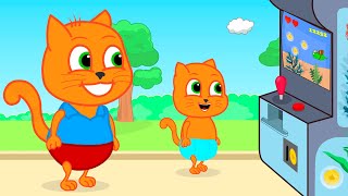 Familia de Gatos - Juego "Mundo submarino" Dibujos Animados Para Niños