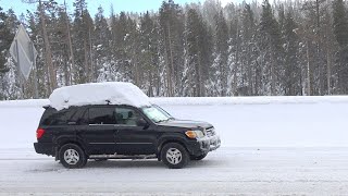 Recorriendo la ruta más llena de nieve