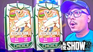 *GUARANTEED DIAMONDS* OPENING BOTH KITCHEN SINK 2 PACKS! MLB The Show 21 PACK OPENING