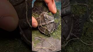 How to make miniature damaged shield!🛡️#howto #miniature #shield #medieval #tutorial #shortsart