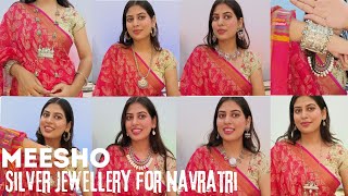 MEESHO JWELLERY HAUL UNDER RS 200 | Navratri Silver Oxidised Jwellery| Surusstyle #meesho #jwellery