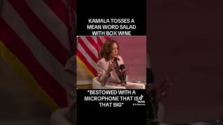 KAMALA TOSSES A MEAN WORD SALAD WITH THE HELP OF BOX WINE