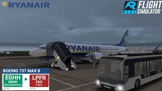 Real Flight Simulator - Ryanair 737 Max8 | Bournemouth (BOH) - Faro (FAO)