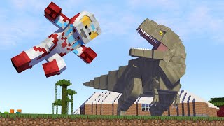 Ultraman Taiga vs T-rex [Tragic Vacation] Minecraft Animation