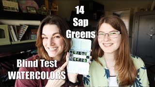 Blind Test of 14 Sap Green WATERCOLORS!!