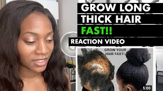 Grow Long Thick Hair Fast!! -  Reaction Video