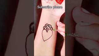 Heart shape mehndi design 2024 ❤️|  mehndi design simple |#hennatattoodesign​#ytshorts​#mehndidesign