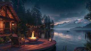 Sleep immediately with Crackling Fire burning in Forest, Sleep music, white noise, meditation music