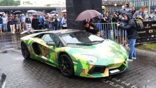 2013 Gumball 3000 Warsaw - Lamborghini Aventador LP760-4 Oakley Design sound!