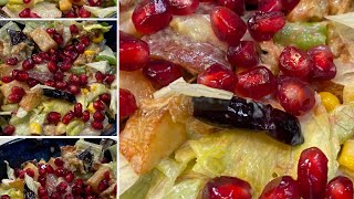 Delicious Salad, Salad with Fried Vegetables (potatoes, eggplant, pita)سلطة مقالي رهيبه جدا