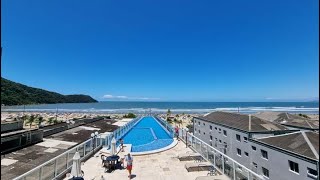 Apartamento decorado frente mar com 4 dormitórios no Canto do Forte - Praia Grande