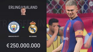 EA SPORTS FC 24 PS5 Erling Haaland Transfer FC Barcelona & Real Madrid - LaLiga Goals 2024