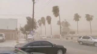 Baja california Sur se registra tormenta de polvo en Comondu, el fenomeno se registro caida de Grani