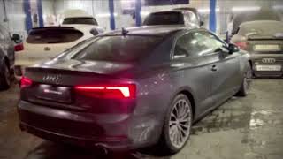 Audi A5 B9 2.0TFSI Gen3 CYRB 249hp Stage2 Downpipe Чип-тюнинг Popcorn (etbir)