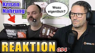 Das Missverständnis mit der Langzeit Nahrung für Blackout - REAKTION 094 Überlebenskunst.at