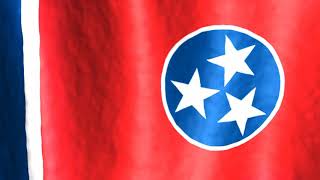 علم أمريكا - ولاية تينيسي (= تاناسي) (00147) Tennessee (US-TN) flag (USA)