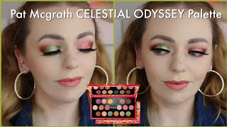 NEW Pat Mcgrath MTHRSHIP MEGA CELESTIAL ODYSSEY Eyeshadow Palette Demo & Review 2021.