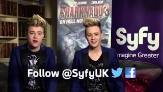 Jedward Promoting Sharknado 3 on SyFy