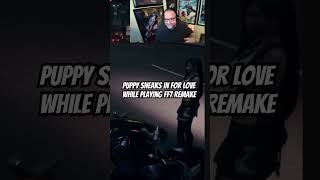 Puppy’s Attention Attack During Game Play #ff7remake #doglover #puppyvideos