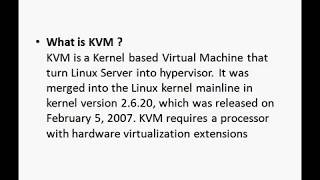 CentOS 7 virtualization solution (KVM).