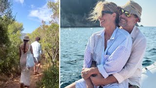 Filippa Lagerback e Daniele Bossari sull'Isola d'Elba insieme alla figlia Stella