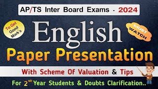 TS INTER  2ND YEAR ENGLISH PAPER PRESENTATION TIPS IN BOARD EXAMS || SCHEME OF VALUATION || IPE-2024