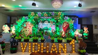 #balloondecoration /#jungletheme /#birthdaycelebration /#birthdayparty /birthday decoration video