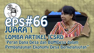 Kepengen Tau: Pemenang Juara 1 Lomba Artikel ICSRD (Seminar Internasional SDGs Desa) | eps. 66 |