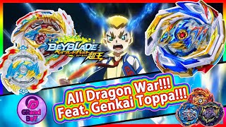 All Dragon War Feat Genkai Toppa|Beyblade Burst Super King|Uncle Willson|Grand bey|战斗陀螺