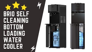 Brio Self Cleaning Bottom Loading Water Cooler Water Dispenser – Black Stainless Steel Overview