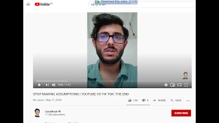 CARRY MINATI LATEST VIDEO: STOP MAKING ASSUMPTIONS  🙏🏻 | YOUTUBE VS TIK TOK: THE END