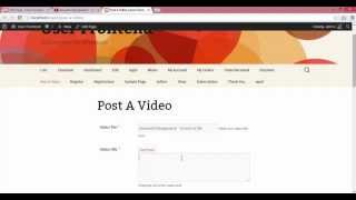 Create a form to post video with WP User Frontend