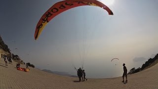 Two tandems and one solo. Family paragliding at Sky Sports Oludeniz, Turkey.