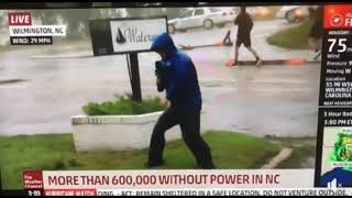 Metal weather man (Hurricane Florence)