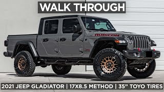 2021 Jeep Gladiator | 17x8.5 0mm Method, 35" Toyo, Sunpie Headlights, Outlaw Steps | Walk Through |