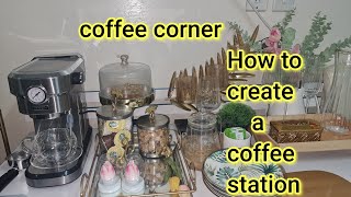 How to create a coffee station in a small corner [coffee station upgrade] holiday coffee ☕️ station