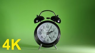 4K Free Stock Footage: Vintage Looking Clock (Green Screen, Light, Sound)