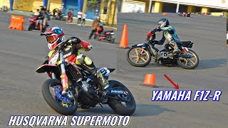 SERUNYA NONTON HUSQVARNA SUPERMOTO DAN YAMAHA F1Z-R DALAM SATU SIRKUIT, LATIHAN ROAD RACE KANJURUHAN