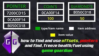 Master Offset & Pointers and find, Control Health/Fuel Values with GameGuardian #viral #trending