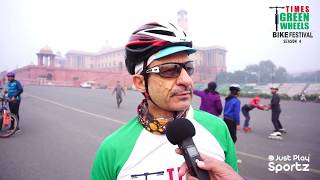 Green Ambassador, Hridey Raina controlling his handlebar & traffic during the Road to TGWBF Season 4