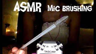 ASMR | TASCAM Mic Brushing | Over-sized Spoolie Mascara Wand | Bristles | NO TALKING