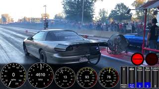 Larry Adam's - Turbo Stock Block Camaro - 4.69/156 MPH - Data overlay